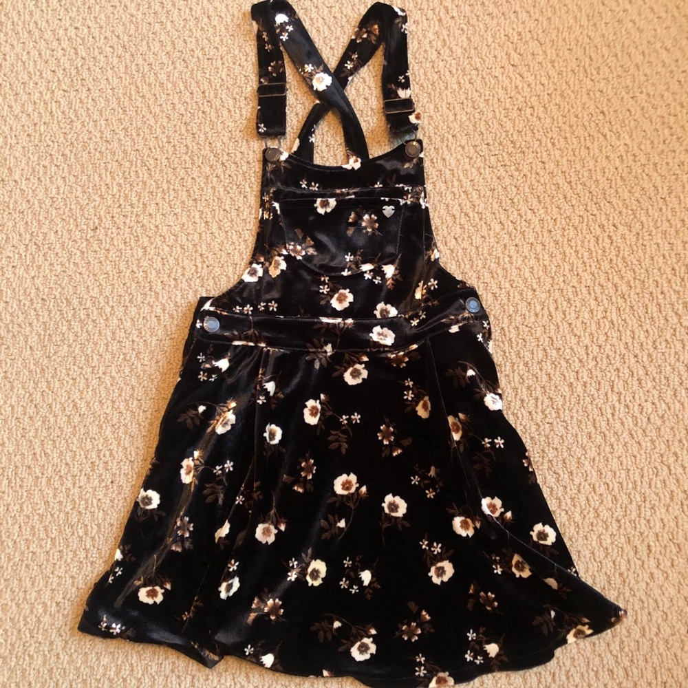 Kendall & Kylie Velvet Overalls Dress